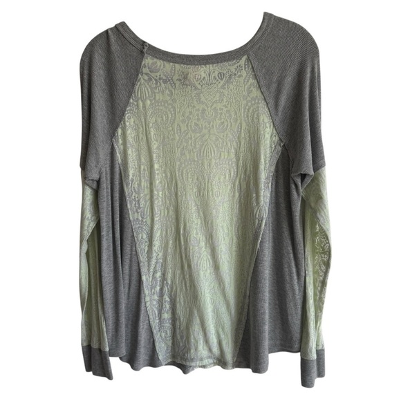 Sundance Burnout Ribbed Casual Long Sleeve Knit Top, Size M - Picture 5 of 6